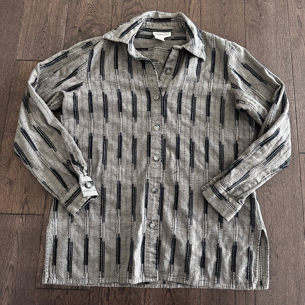 Coldwater Creek Black & White Striped Top